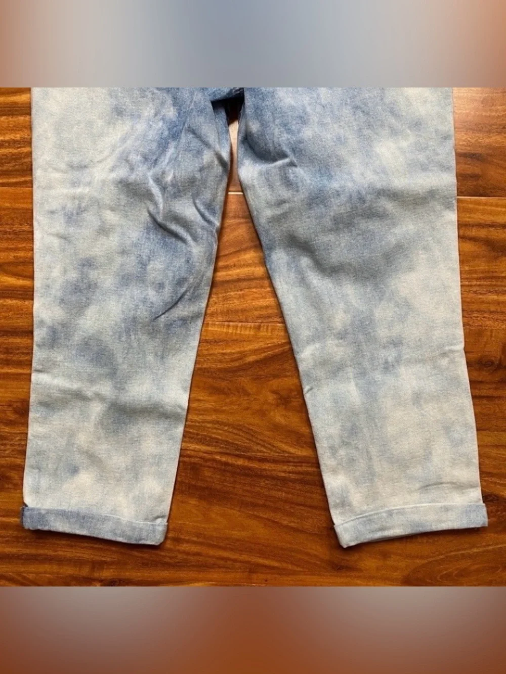 3/$25 Justice Girls Blue Acid Wash Floral Embroidered Crop Jeans Size 14 Plus